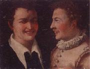 unknow artist Two laughing boys painting